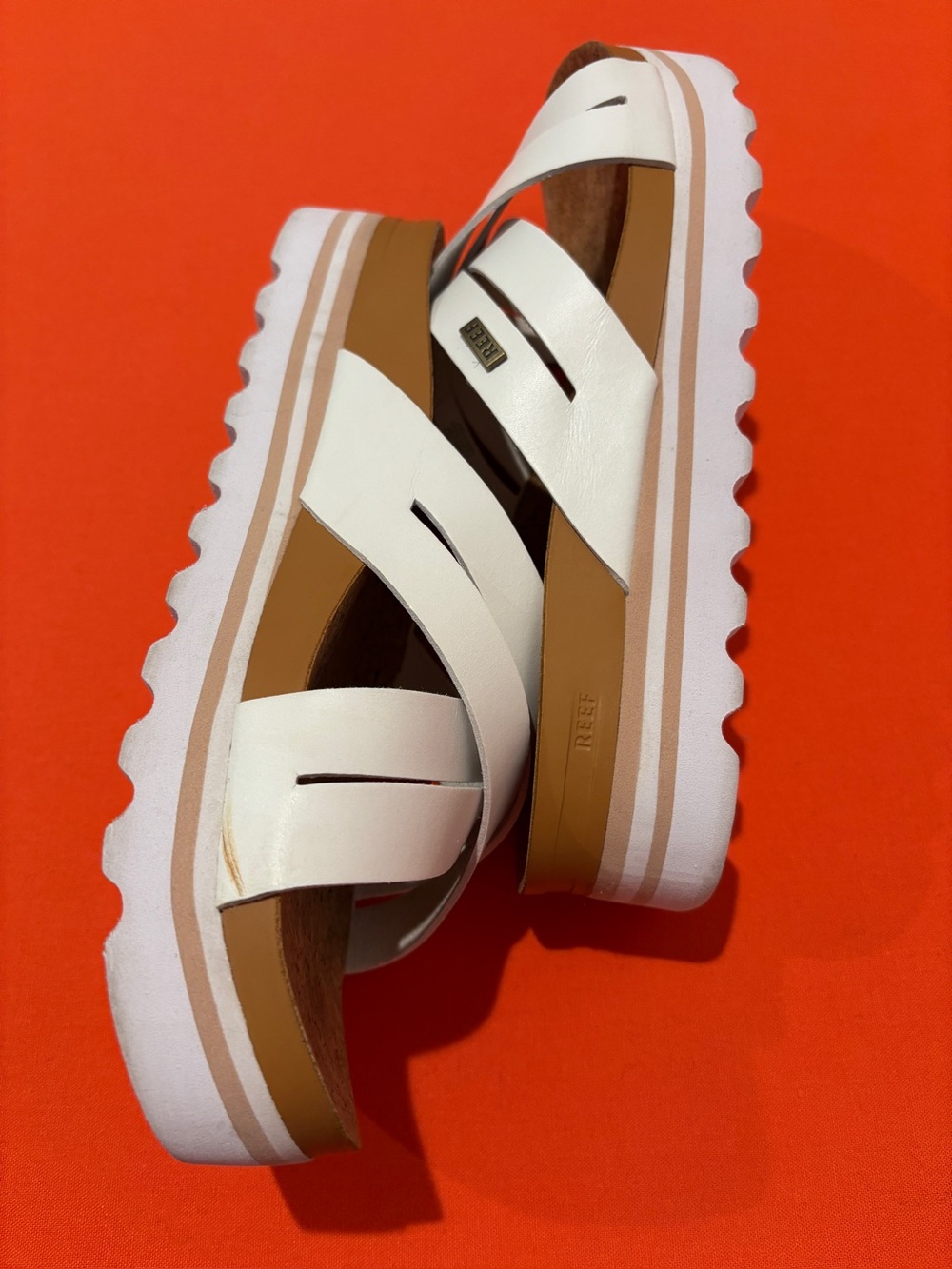 REEF Women's Cushion Bloom Hi Platform Sandals - White - Picture 2 of 8